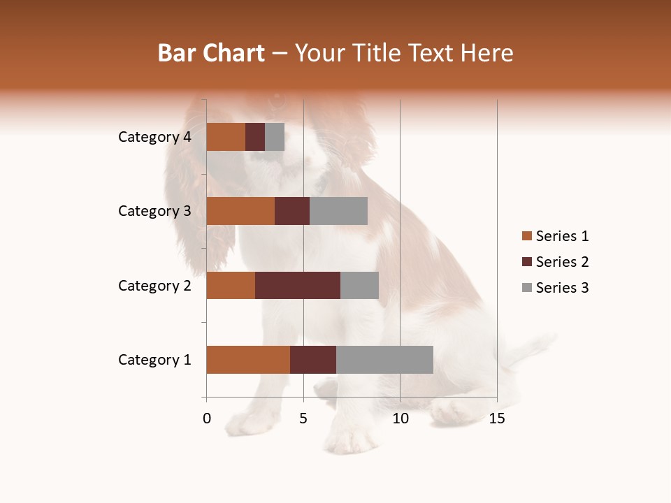 White Cavalier Dog PowerPoint Template