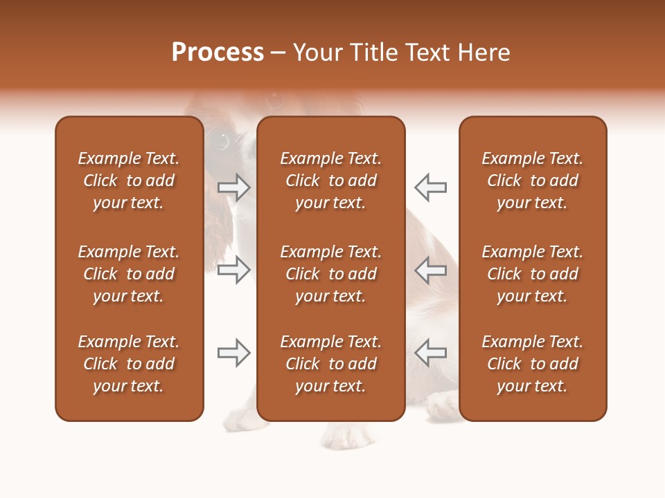 White Cavalier Dog PowerPoint Template