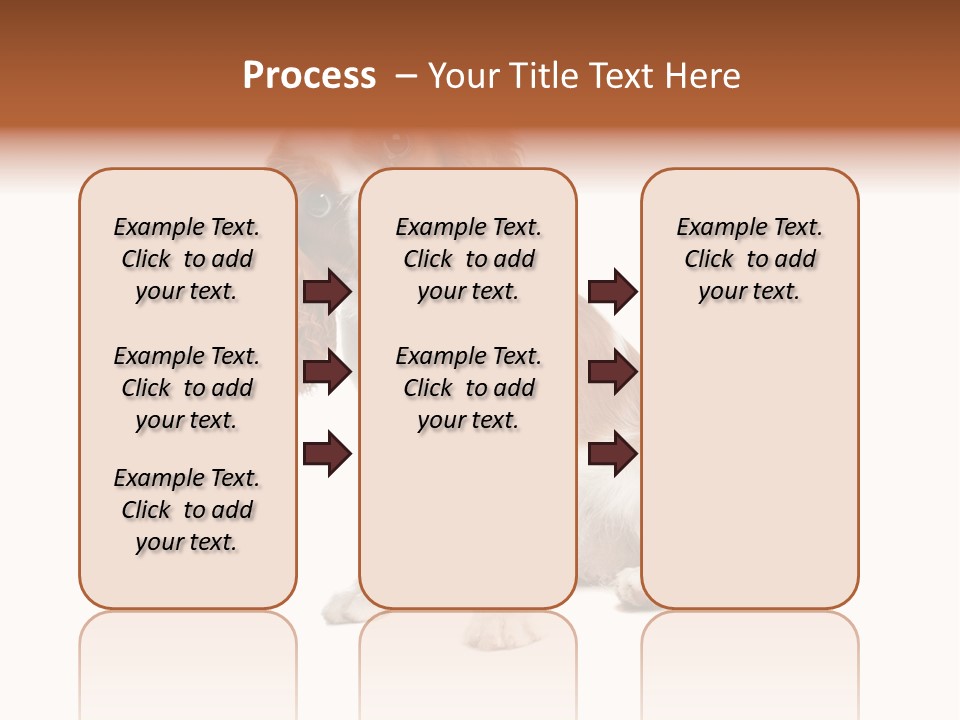 White Cavalier Dog PowerPoint Template