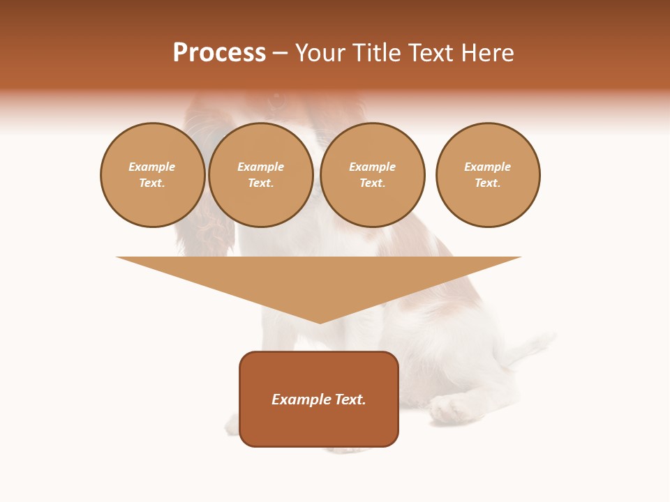 White Cavalier Dog PowerPoint Template