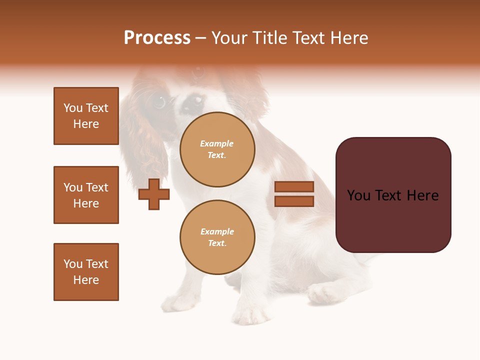 White Cavalier Dog PowerPoint Template