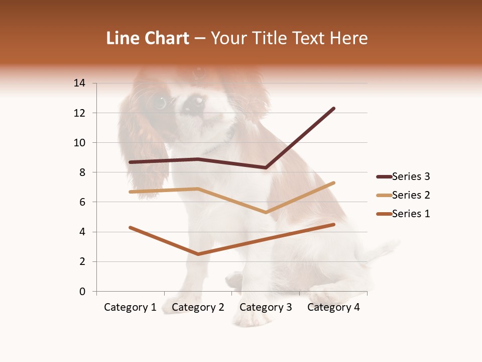 White Cavalier Dog PowerPoint Template