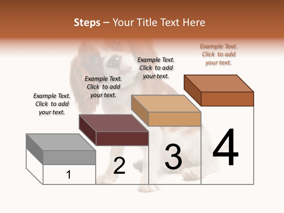 White Cavalier Dog PowerPoint Template