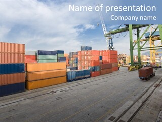 Heavy Ship Cargo PowerPoint Template