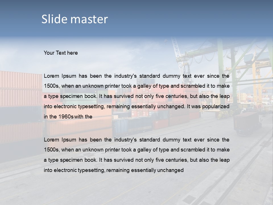 Heavy Ship Cargo PowerPoint Template