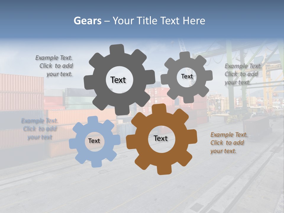Heavy Ship Cargo PowerPoint Template