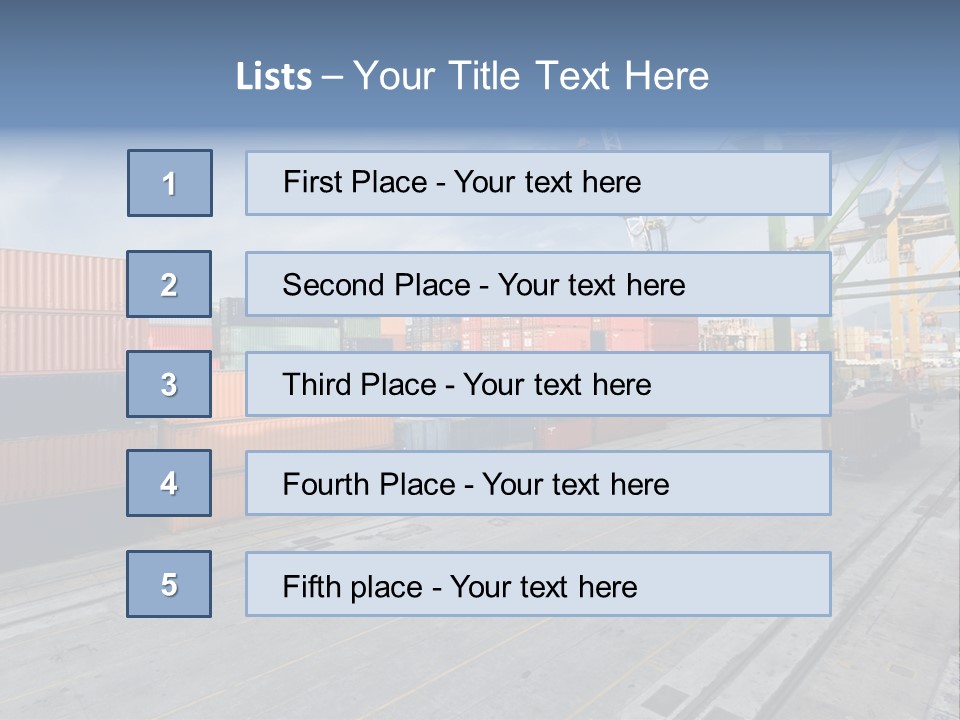 Heavy Ship Cargo PowerPoint Template