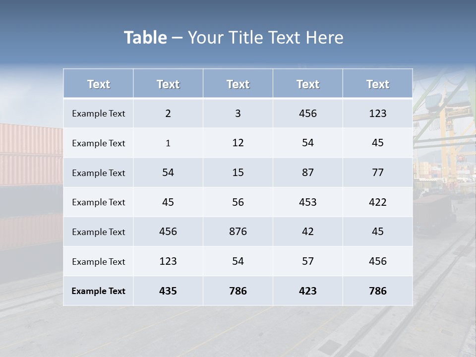 Heavy Ship Cargo PowerPoint Template