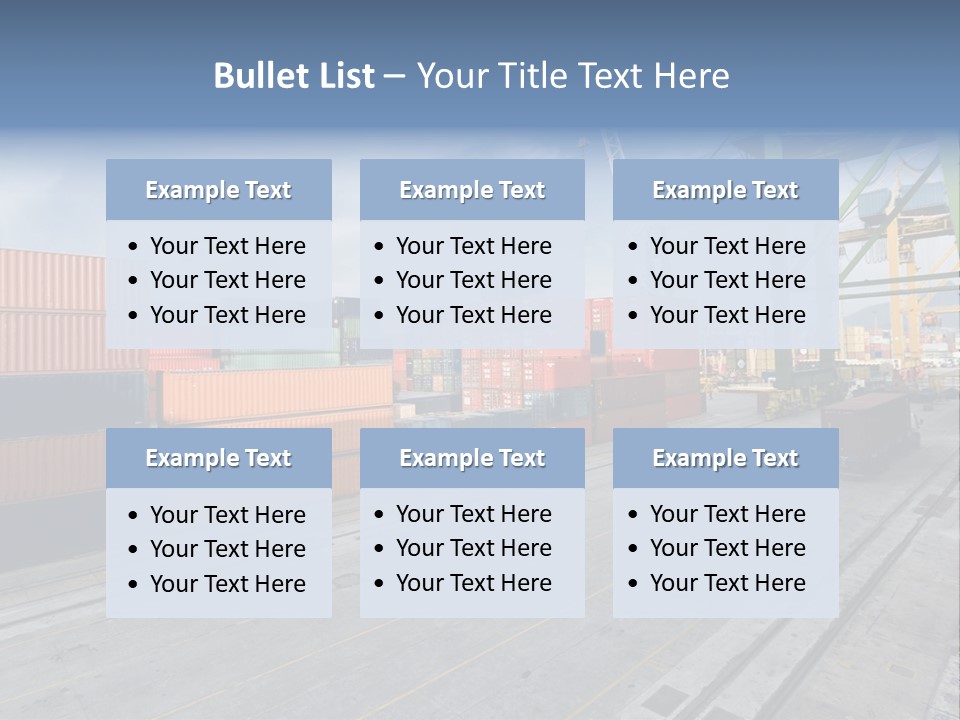 Heavy Ship Cargo PowerPoint Template