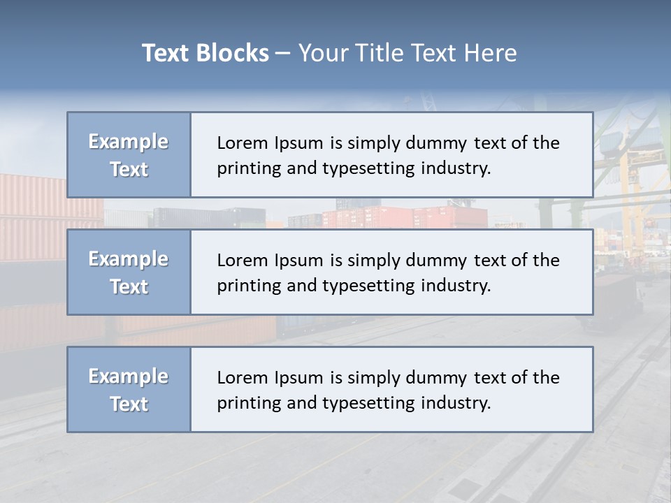 Heavy Ship Cargo PowerPoint Template