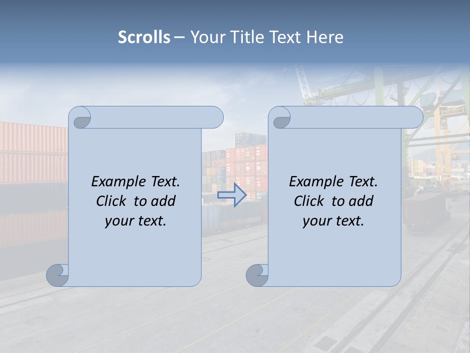 Heavy Ship Cargo PowerPoint Template