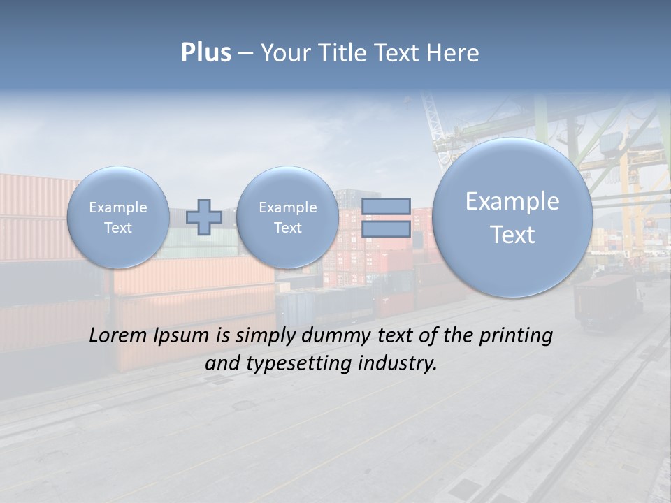 Heavy Ship Cargo PowerPoint Template