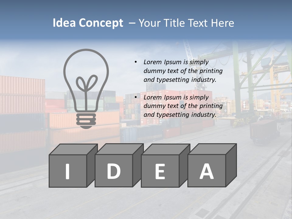 Heavy Ship Cargo PowerPoint Template