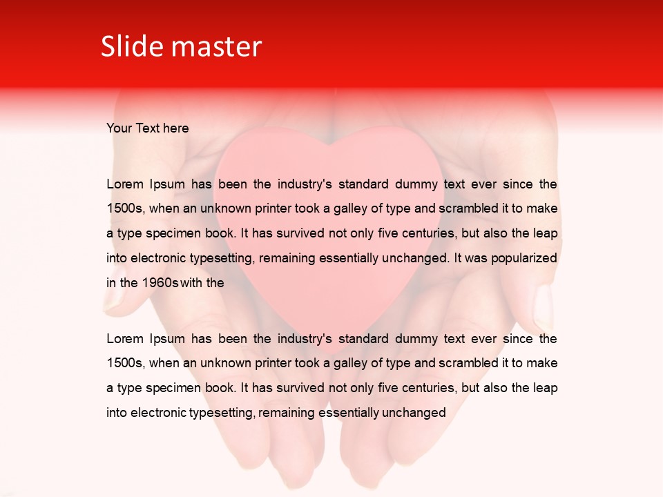 White Love Palm PowerPoint Template