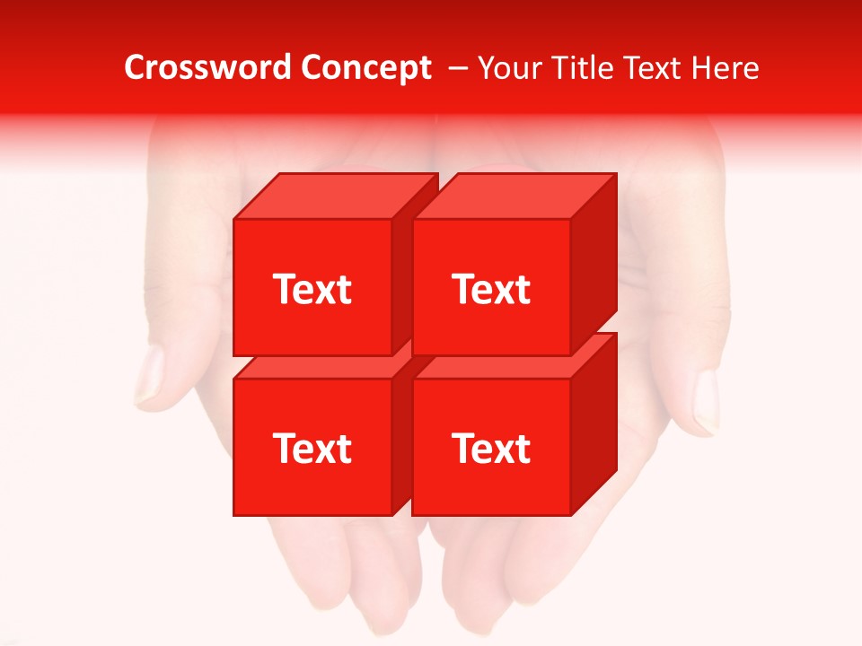 White Love Palm PowerPoint Template