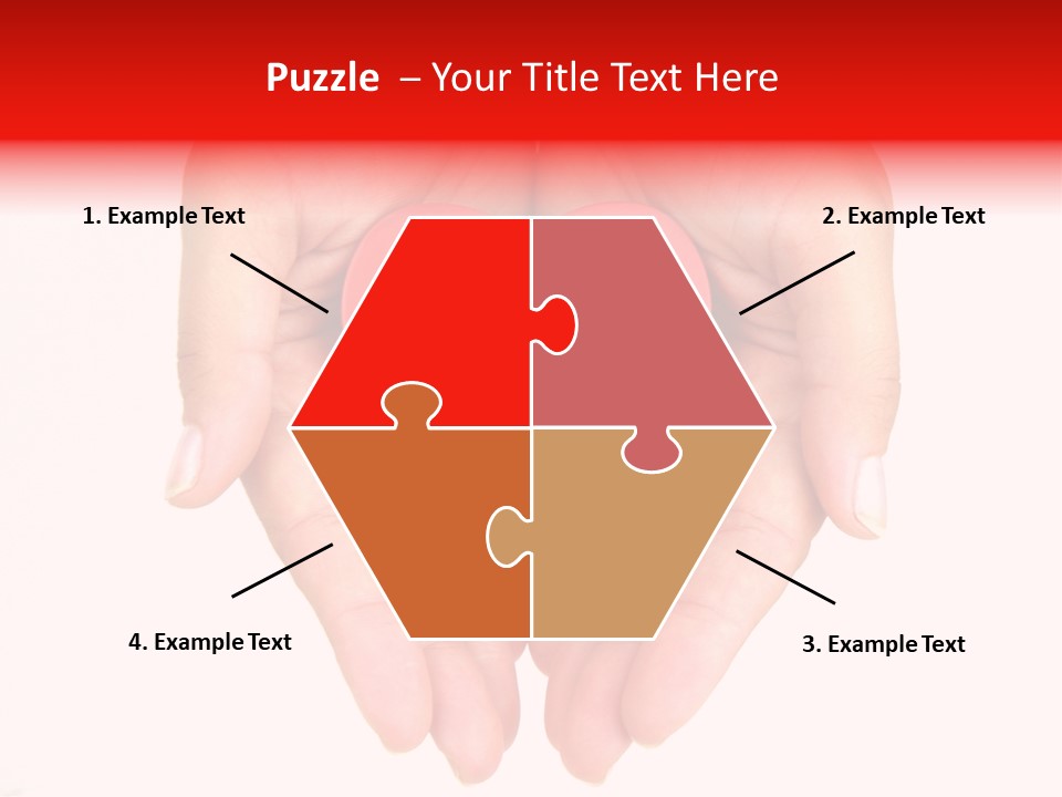 White Love Palm PowerPoint Template