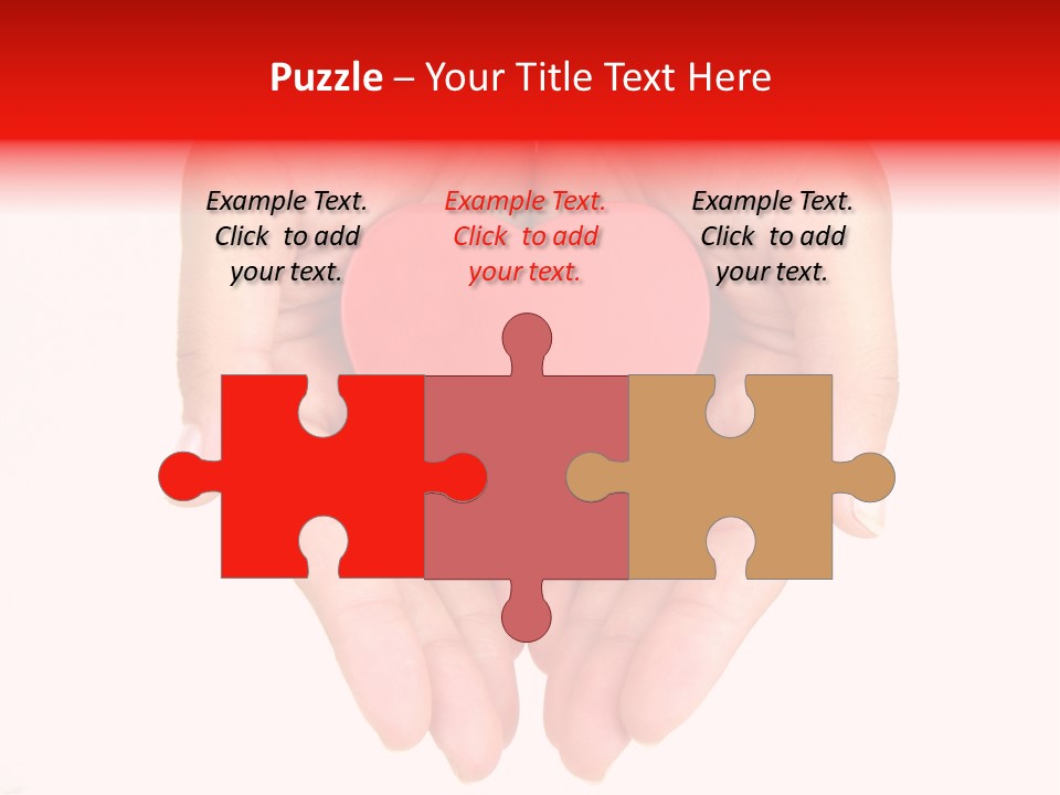 White Love Palm PowerPoint Template