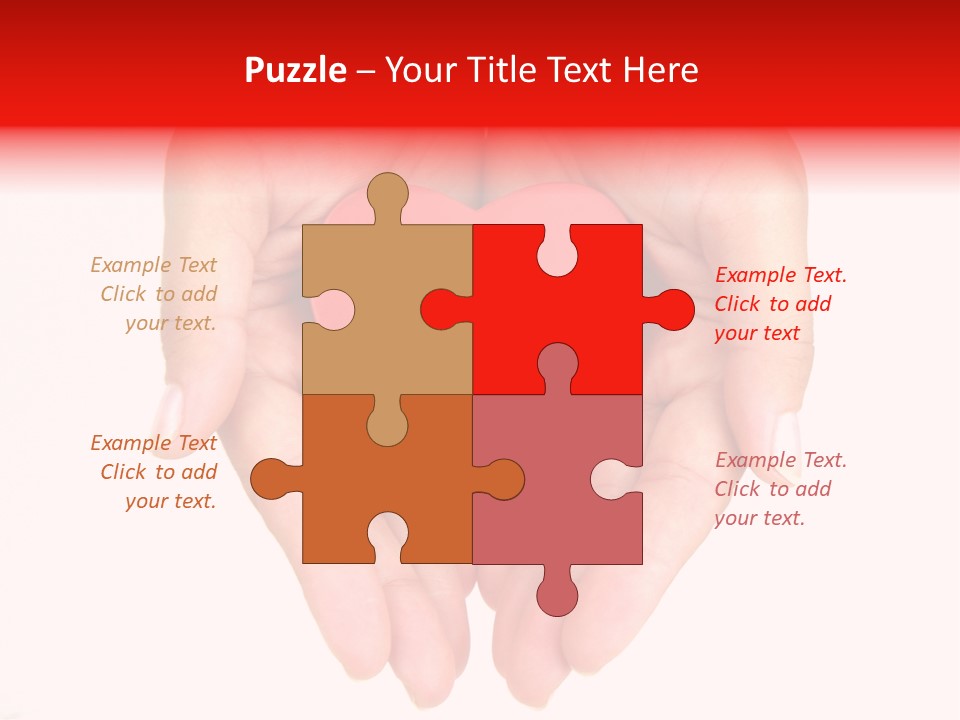 White Love Palm PowerPoint Template