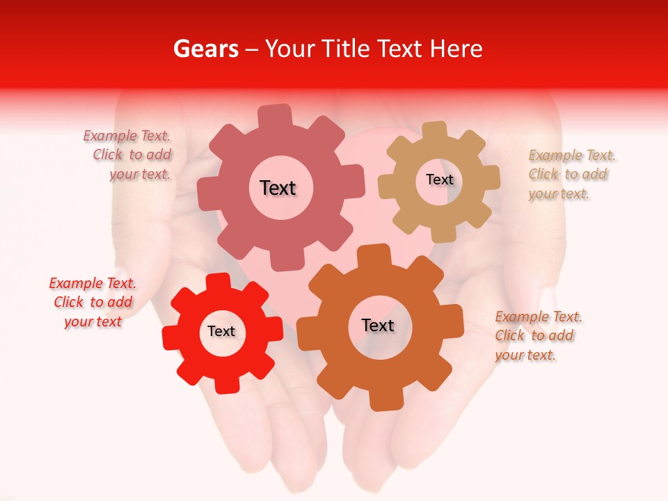 White Love Palm PowerPoint Template