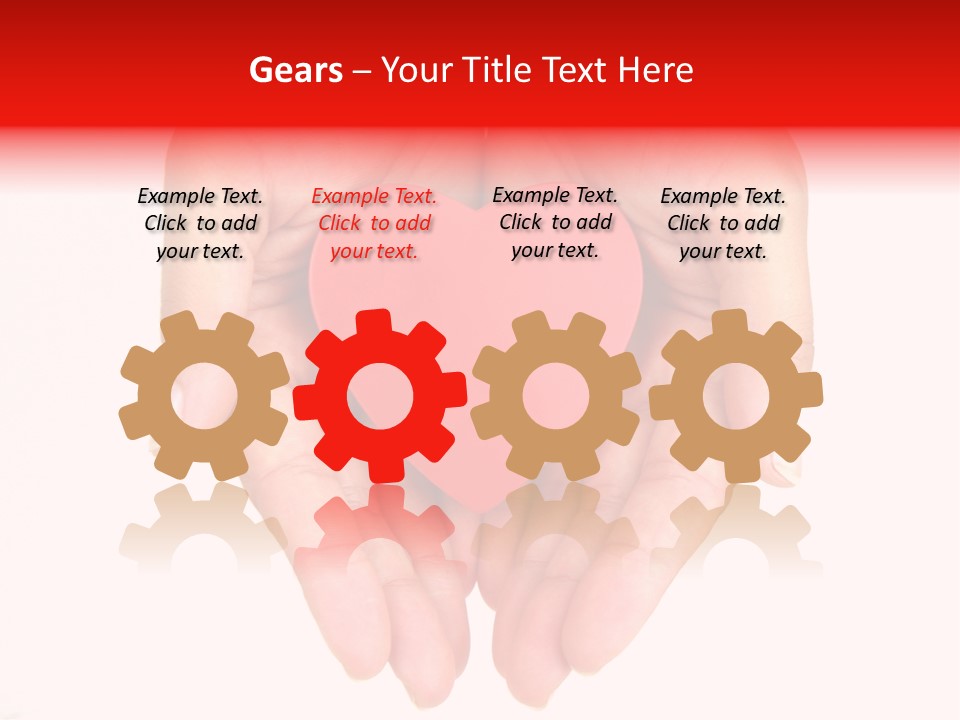 White Love Palm PowerPoint Template