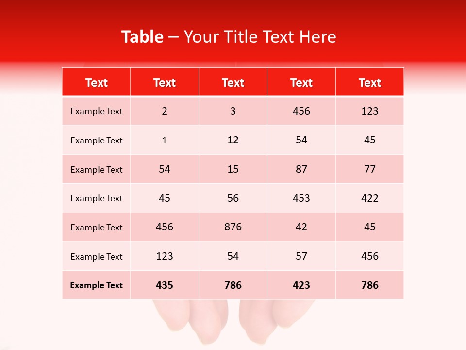 White Love Palm PowerPoint Template