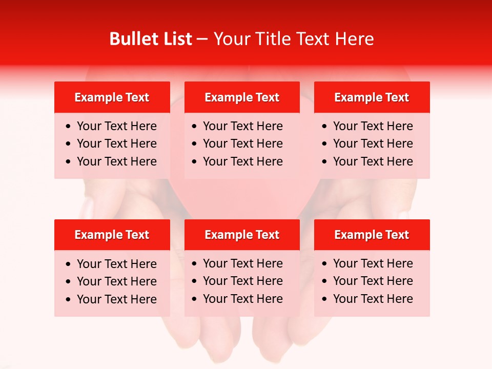 White Love Palm PowerPoint Template