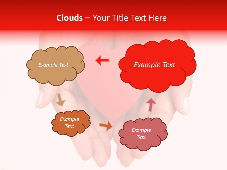 White Love Palm PowerPoint Template