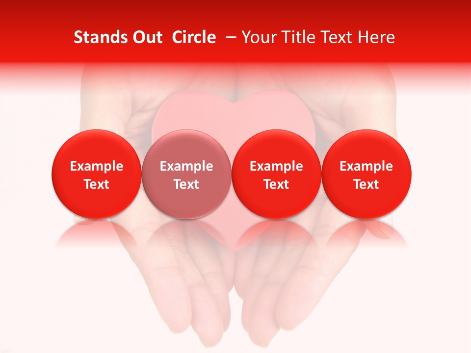 White Love Palm PowerPoint Template