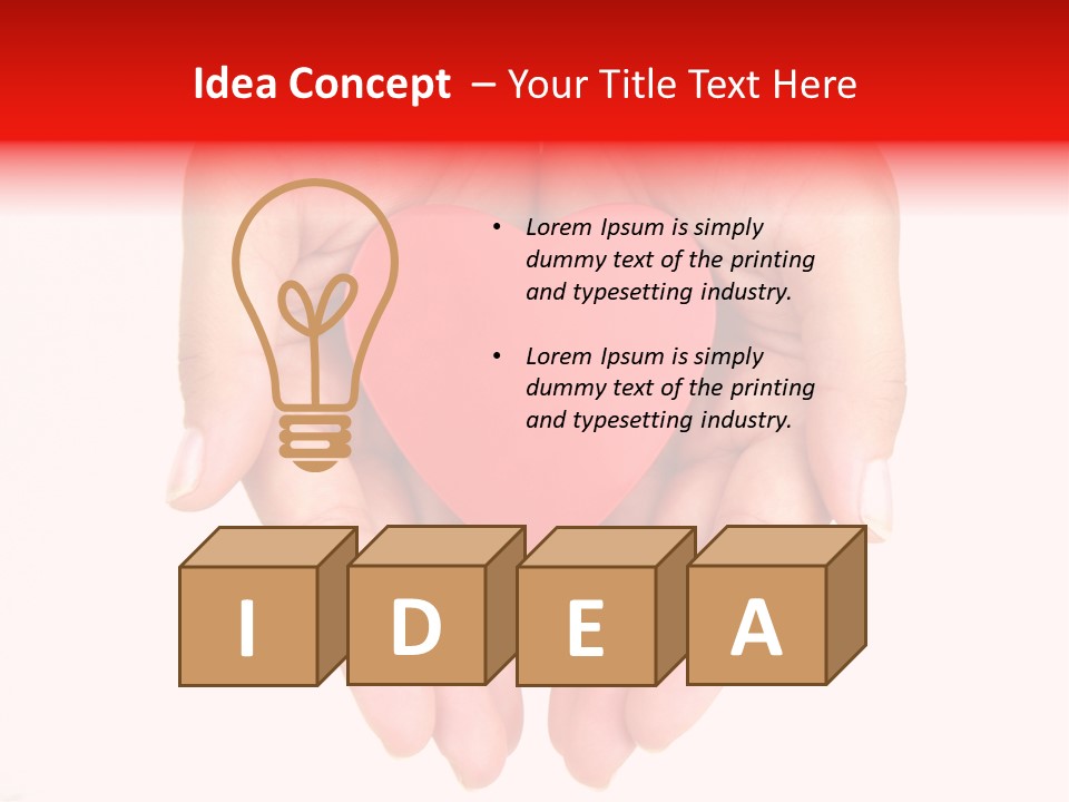 White Love Palm PowerPoint Template