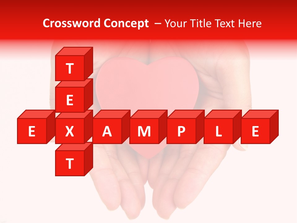 White Love Palm PowerPoint Template