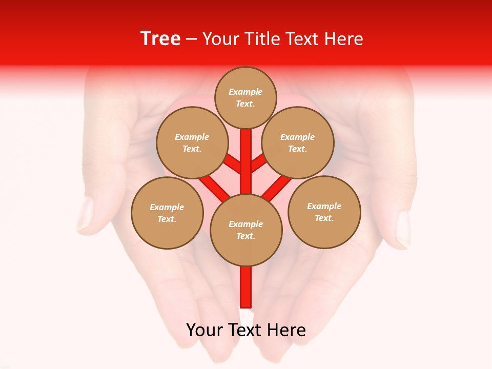 White Love Palm PowerPoint Template