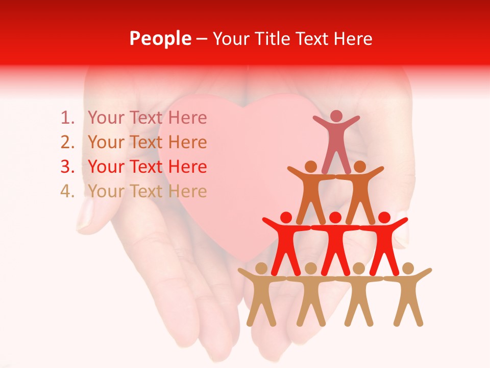 White Love Palm PowerPoint Template