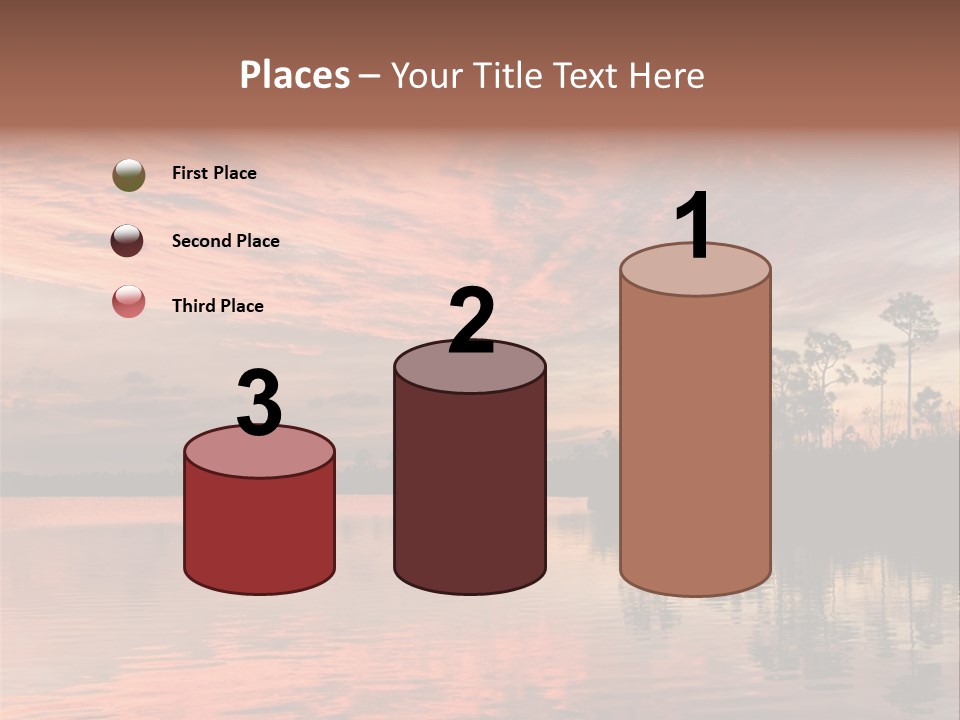 Water Reflections Red Pine PowerPoint Template