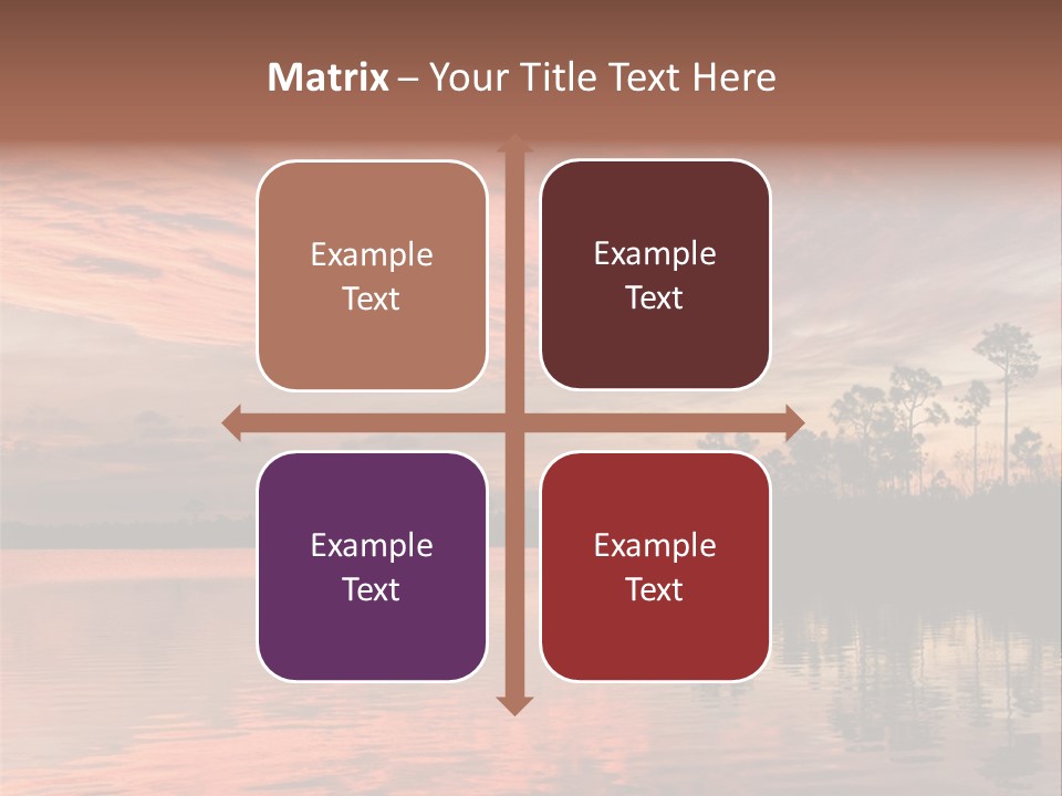 Water Reflections Red Pine PowerPoint Template