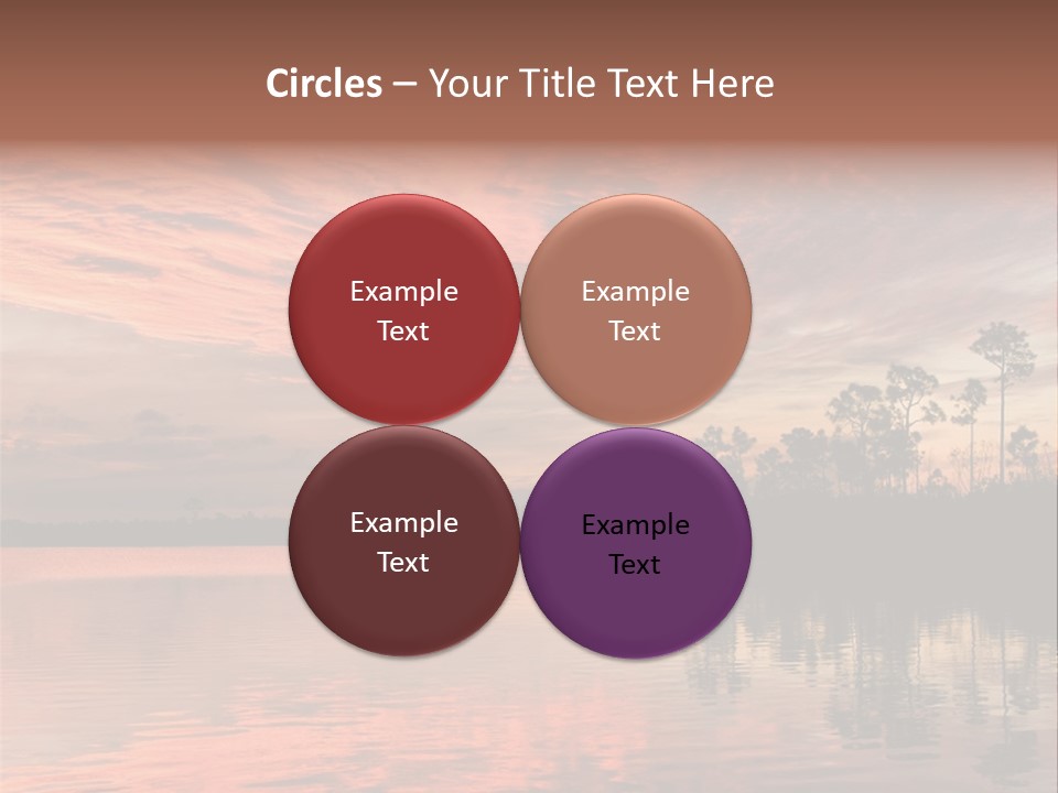 Water Reflections Red Pine PowerPoint Template