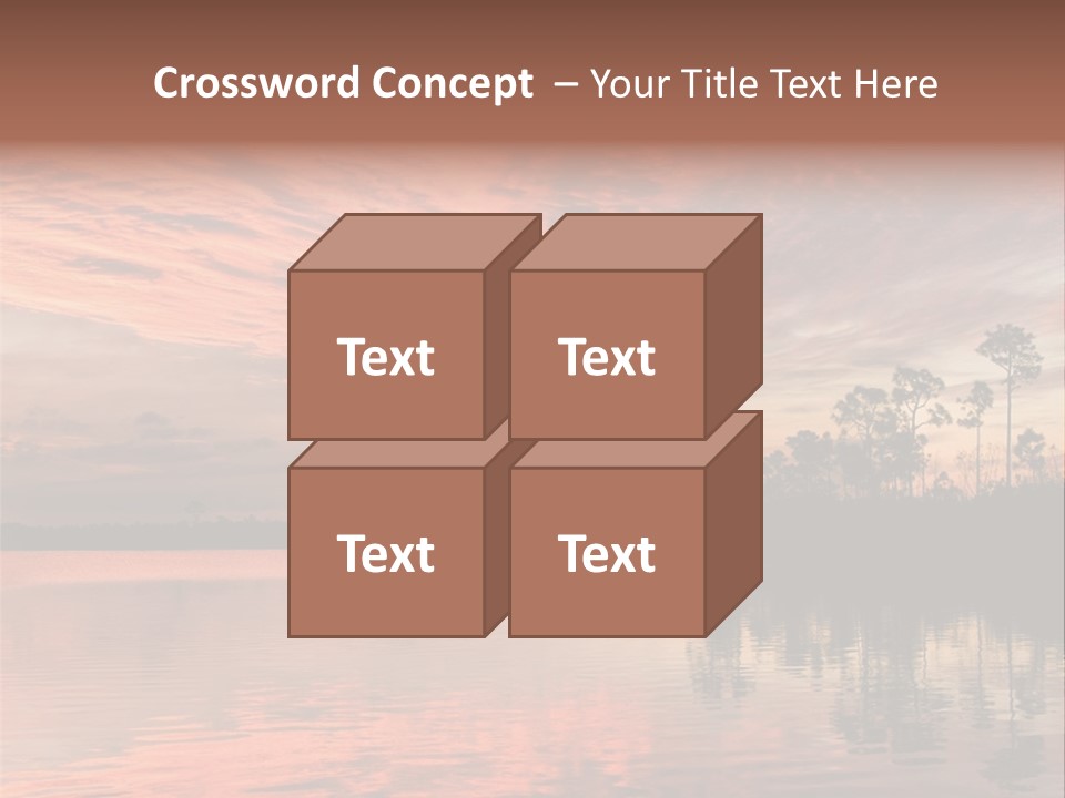 Water Reflections Red Pine PowerPoint Template