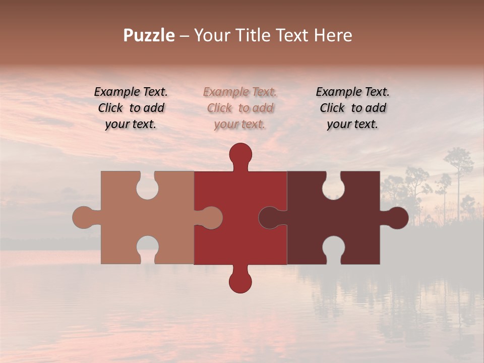 Water Reflections Red Pine PowerPoint Template