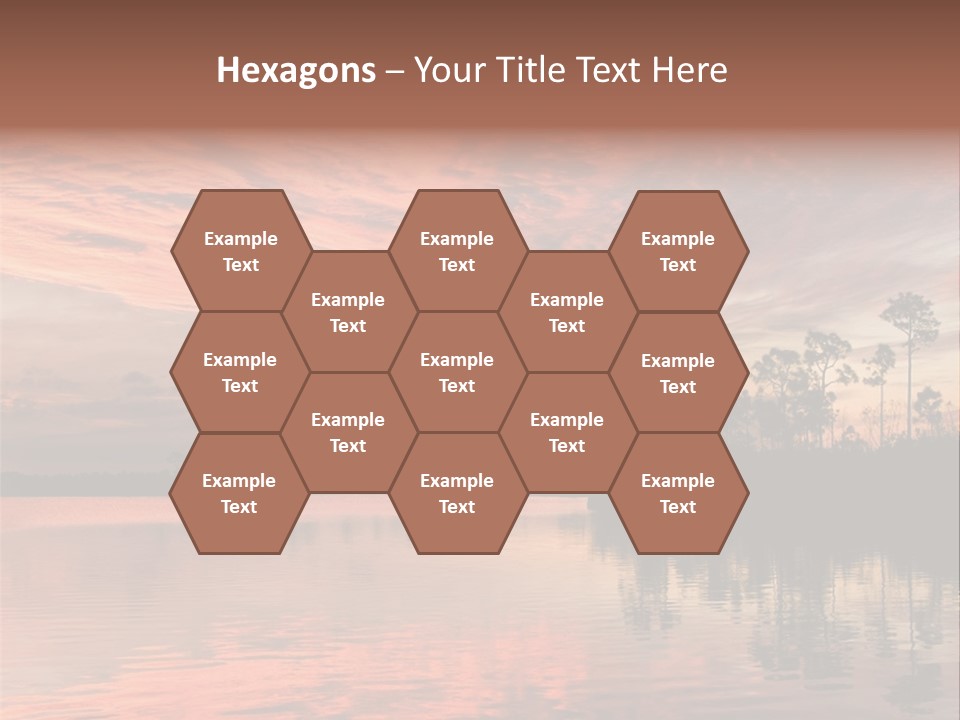 Water Reflections Red Pine PowerPoint Template