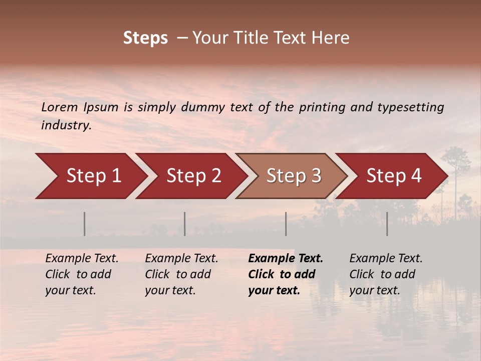 Water Reflections Red Pine PowerPoint Template