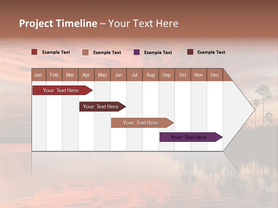 Water Reflections Red Pine PowerPoint Template