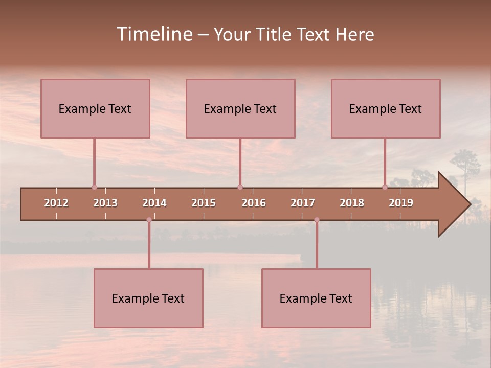 Water Reflections Red Pine PowerPoint Template