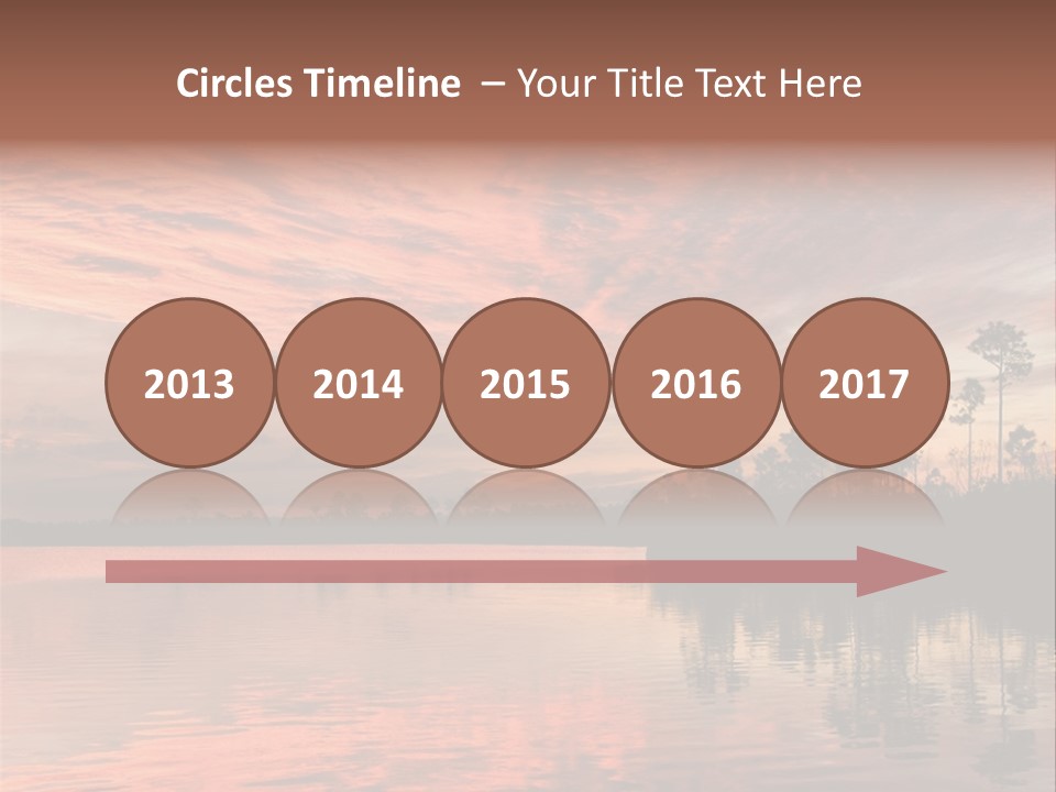 Water Reflections Red Pine PowerPoint Template