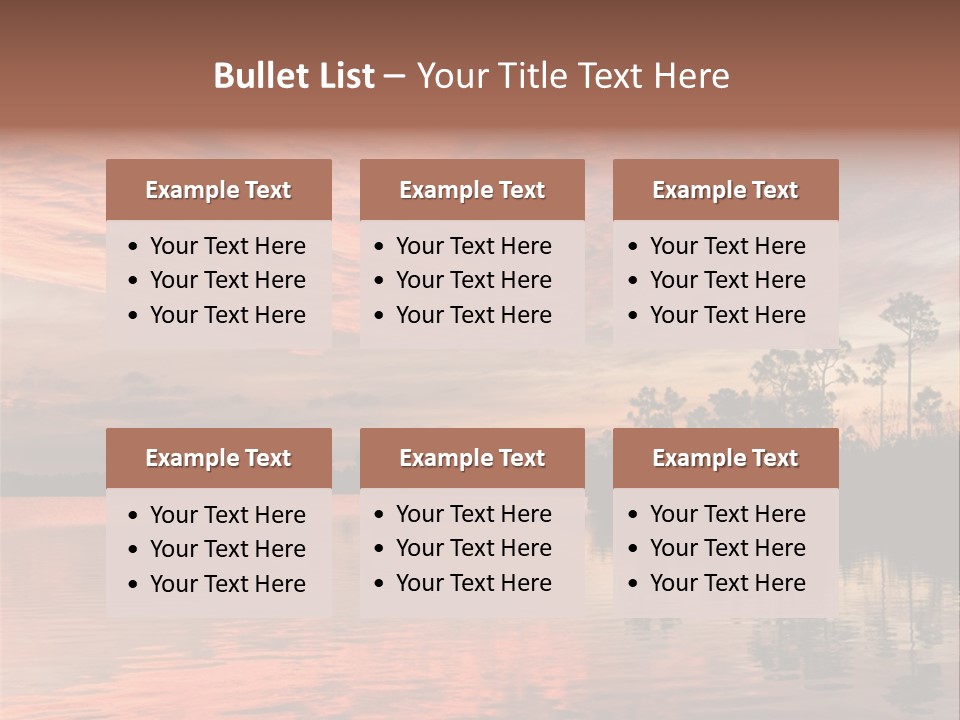 Water Reflections Red Pine PowerPoint Template
