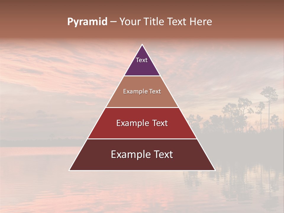 Water Reflections Red Pine PowerPoint Template