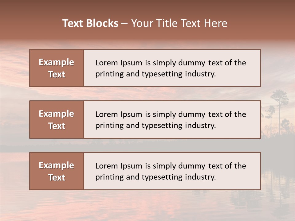 Water Reflections Red Pine PowerPoint Template