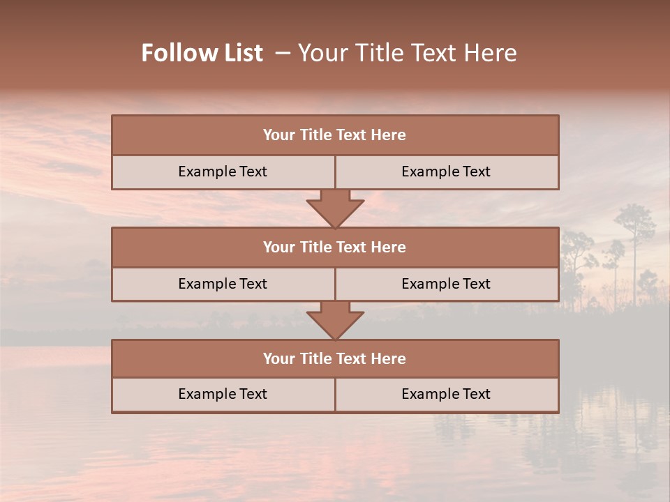Water Reflections Red Pine PowerPoint Template