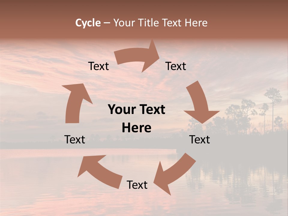 Water Reflections Red Pine PowerPoint Template