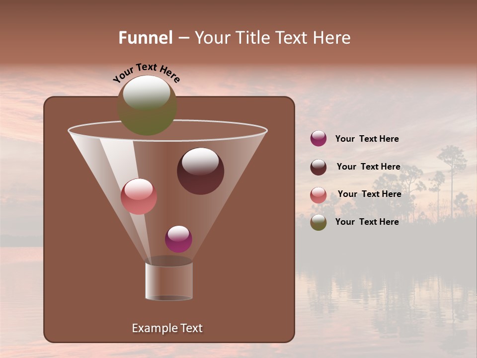 Water Reflections Red Pine PowerPoint Template