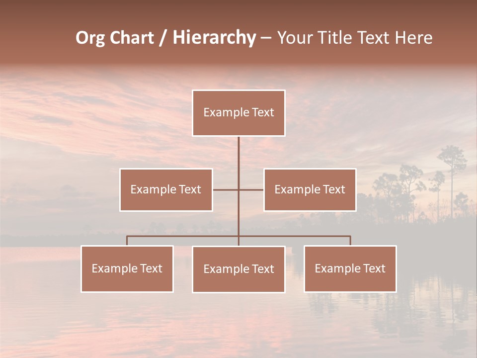 Water Reflections Red Pine PowerPoint Template