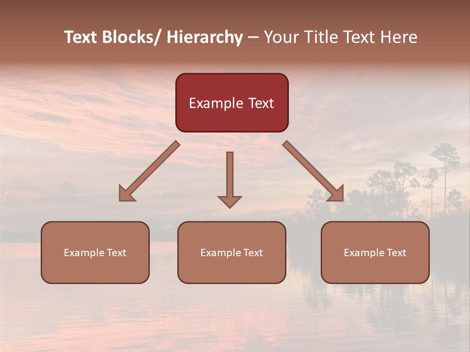 Water Reflections Red Pine PowerPoint Template